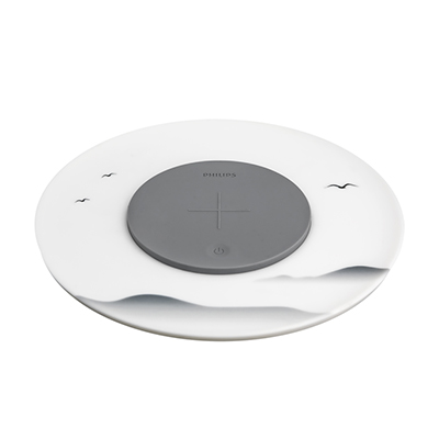 Philips 飛利浦 66134 LED無線充電小碟燈-墨藝色 (PC002)